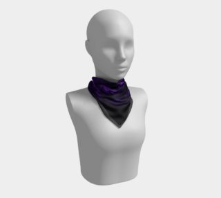 Purple Fractal on Black Square Scarf preview