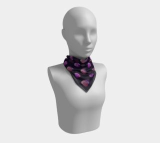 Pumpkin print square scarf (dark purple) preview