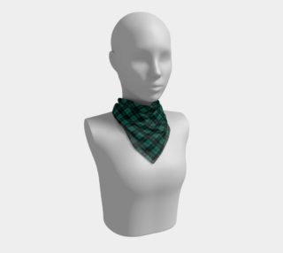 GREEN TARTAN PLAID SQUARE SCARF by VCD © preview