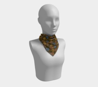 Oval Flowers on Brown Square Scarf 181231 preview