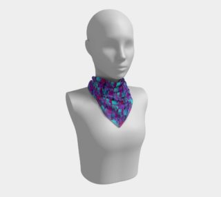 Colorful Geometric Blue Purple Red and Turquoise Scarf preview