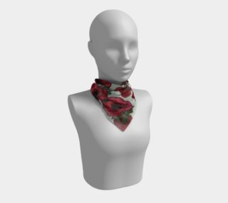 Red anemones and roses Big Square Scarf  preview