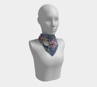 Shabby chic with painted peonies Square Scarf aperçu