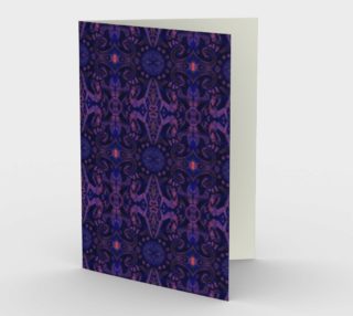 Curves & lotuses, abstract arabesque pattern, ultra-violet aperçu