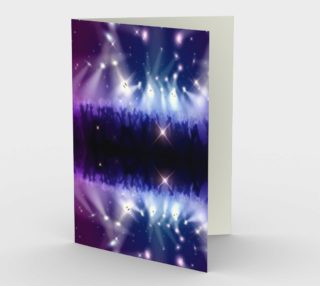 Purple and Blue Burst Stationary Card preview