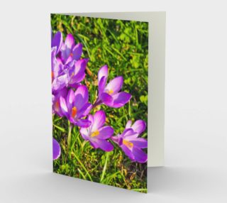Purple Spring Crocus Stationary Card greeting card aperçu