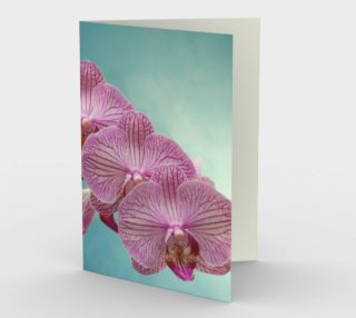 Purple Orchid Stationary greeting Card preview