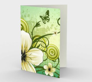 Elegant Green Floral Card aperçu