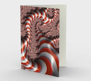 Candy Cane Fractal Stationary card aperçu