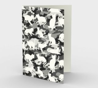 Black and White Arctic Snow Cat Catmouflage Camouflage preview