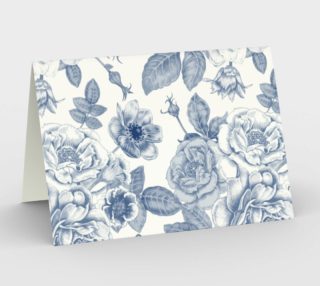 Vintage Blue Watercolor Floral preview