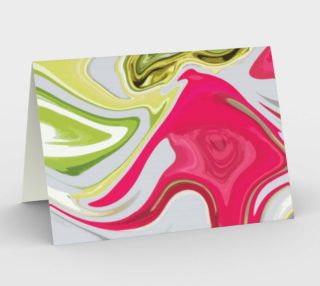 Gorgeous Pink and Green Faux Marble Card preview