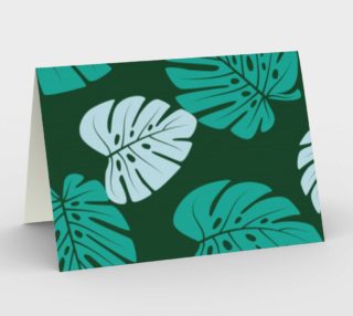 Teal Tropical Pam Leaves aperçu