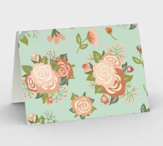 Lovely Pink Rose Shabby Chic Card aperçu