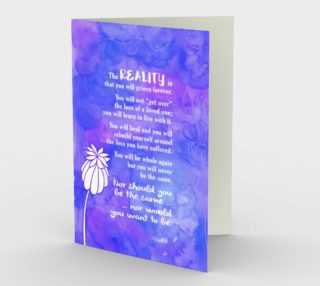 Aperçu de 0887 The Reality Is You Will Grieve Forever Card by Deloresart