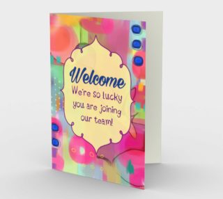 1062 Welcome - We're So Lucky To Have You Card By Deloresart preview