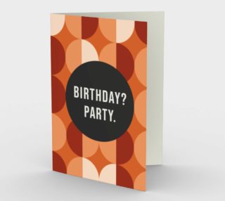 Birthday card retro circles design orange aperçu