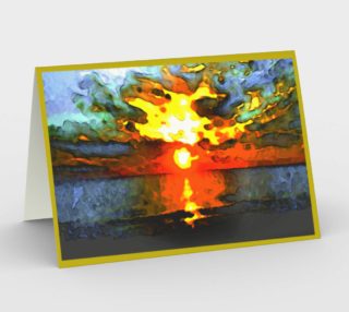 Sunset Painting Stationary Card aperçu