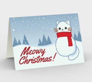 Snowmeow Christmas Cards (Set of 3) aperçu