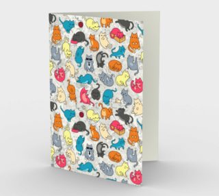 Colorful Funny Cute Kitty Cats Pattern preview