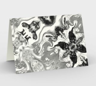 Black & White Wavy Abstract Card preview