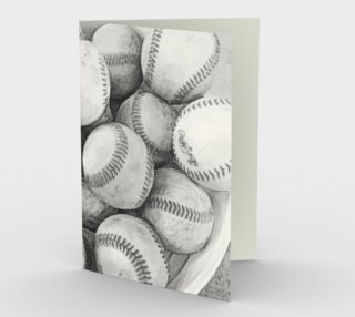 Bucket of Baseballs in Black and White preview