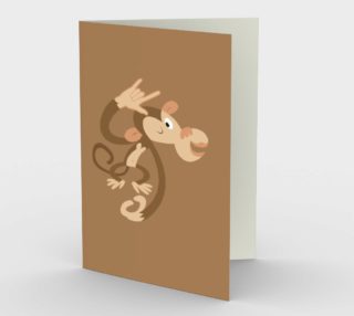 ASL I Love You Monkey Card preview
