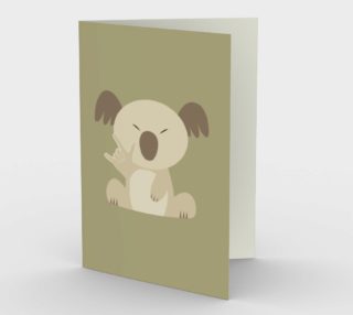 ASL I Love You Koala Card preview