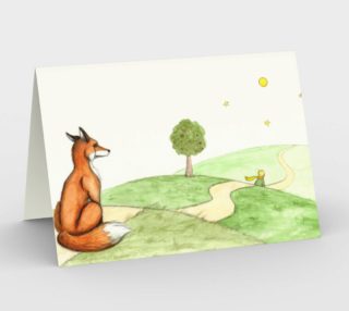 The little prince and the fox Stationery Card preview