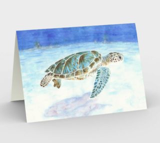 Sea turtle underwater Stationery Card preview