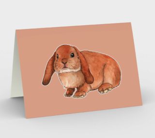 Red rabbit ram Stationery Card preview