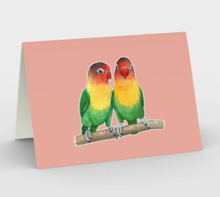 Fischer's lovebirds Stationery Card preview