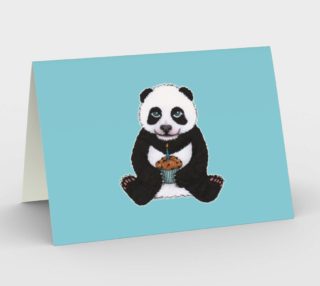 Baby panda's birthday Stationery Card preview