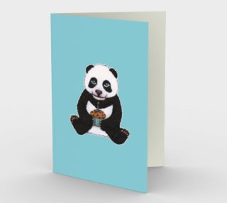 Baby panda's birthday Stationery Card preview