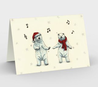 The polar bears wish you a Merry Christmas Stationery Card preview