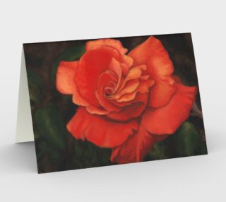 Coral rose flower Stationery Card preview