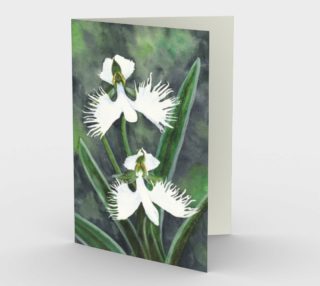 White egret orchids flowers Stationery Card preview