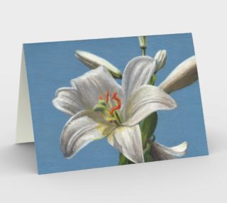White lily flower Stationery Card preview