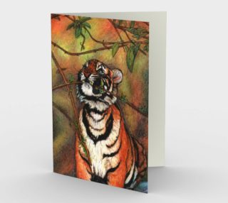 Baby tiger is playing Stationery Card aperçu