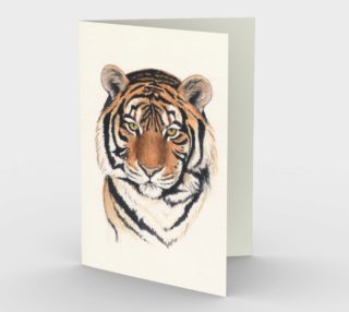Tiger portrait watercolor Stationery Card preview
