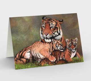Family tigers Stationery Card preview