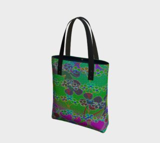Abstract Neon Flower Texture Art Tote Bag preview