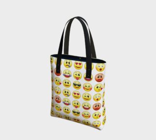 Aperçu de Big Emoji Faces White Background Tote Bag