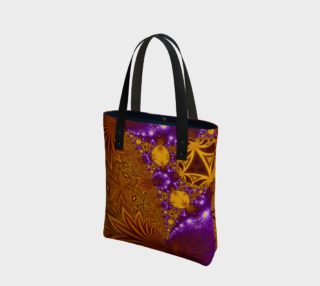 Sunset Jungle Leaves Tote Bag preview