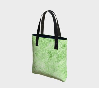 Greenery and white swirls doodles Tote Bag preview