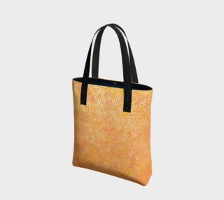 Yellow and orange swirls doodles Tote Bag preview