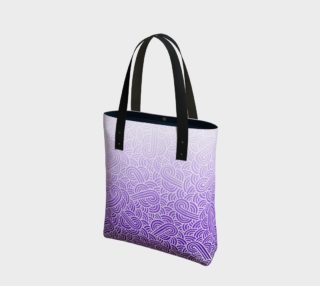 Ombré purple and white swirls doodles Tote Bag preview