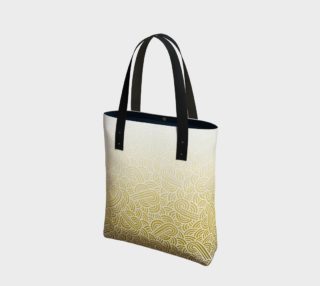 Ombré yellow and white swirls doodles Tote Bag preview