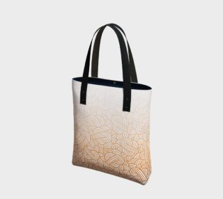 Gradient orange and white swirls doodles Tote Bag preview