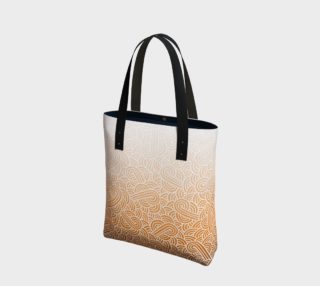 Ombré orange and white swirls doodles Tote Bag preview